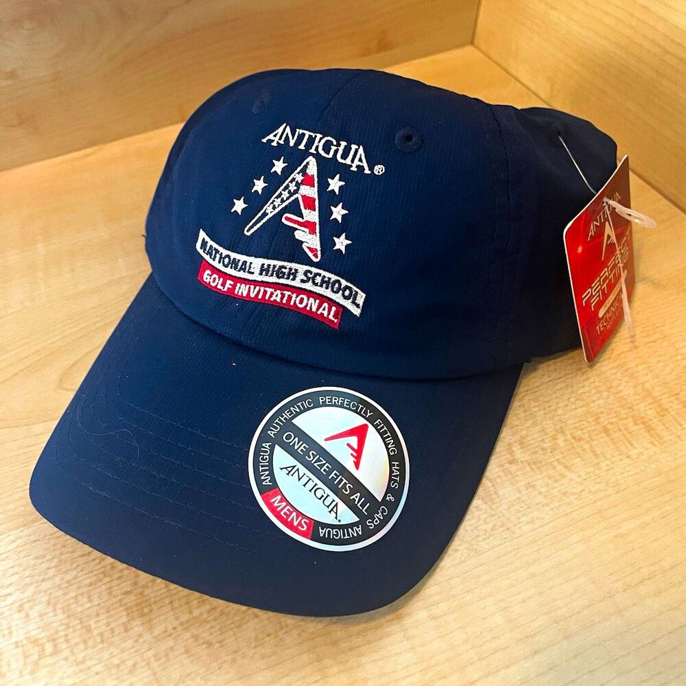 NWT Antigua National High School Golf Invitational Hat Cap Navy Adjustable